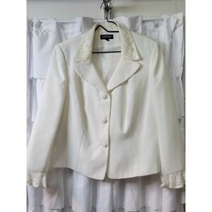 John Meyer Collection Ivory Blazer Lace Sequin Trim Formal Wedding Jacket14 1927